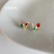 【HaNA 梨花】韓國晶瑩剔透．無耳洞璀璨蝴蝶姿態夾式耳環