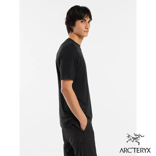【Arcteryx 始祖鳥】男 Ionia 羊毛短袖圓領衫(黑)
