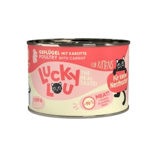 【Lucky Lou 幸運喵】幼貓主食罐 禽肉+紅蘿蔔 24入(貓罐)