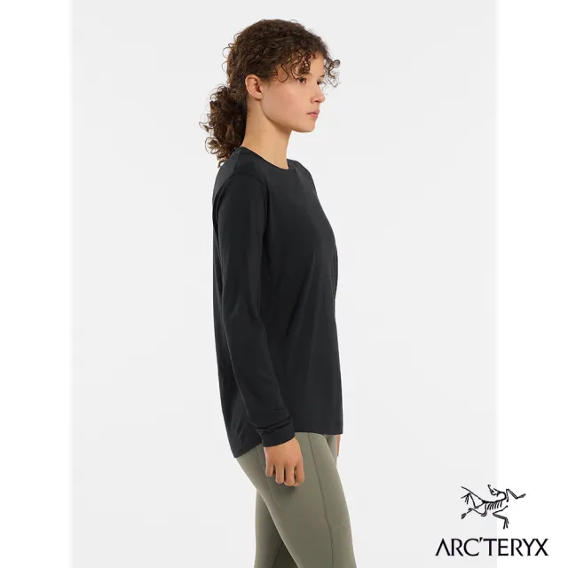 【Arcteryx 始祖鳥官方直營】女 Lana 羊毛長袖圓領衫(黑)