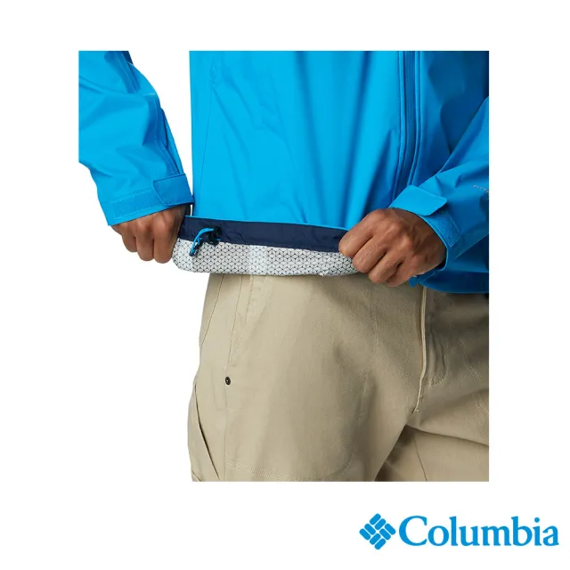 【Columbia 哥倫比亞 官方旗艦】男款-Omni-Tech防水快排外套-藍色(URE20230BL / 2023春夏)