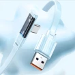 【Mcdodo 麥多多】彎頭 LED USB-A TO Type-C 1.2M 100W 快充/充電傳輸線 晶體系列