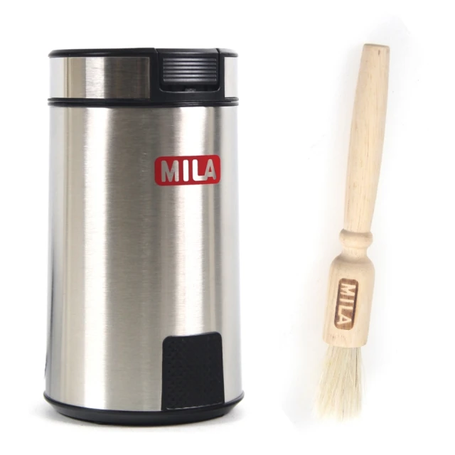 【MILA】電動磨咖啡豆機、研磨機(附原木咖啡刷)