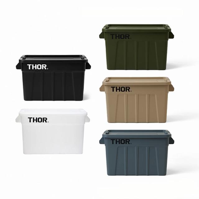 【THOR】THOR BOX 收納箱 75L(透黑/黑色/軍綠/沙棕/灰藍/透明)