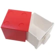 【小禮堂】Snoopy 單抽積木收納盒 - 紅白大頭款(平輸品)