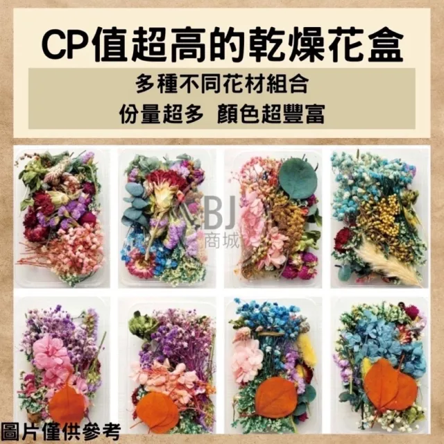 【BJ SHOP】4入組-綜合乾燥花盒 香薰蠟燭 香氛片材料 天然乾燥花 植物果實 永生花(天然乾燥花  永生花)