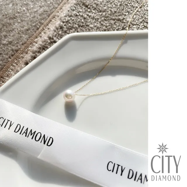 【City Diamond 引雅】18K日本AKOYA珍珠黃K金項鍊(東京Yuki系列)