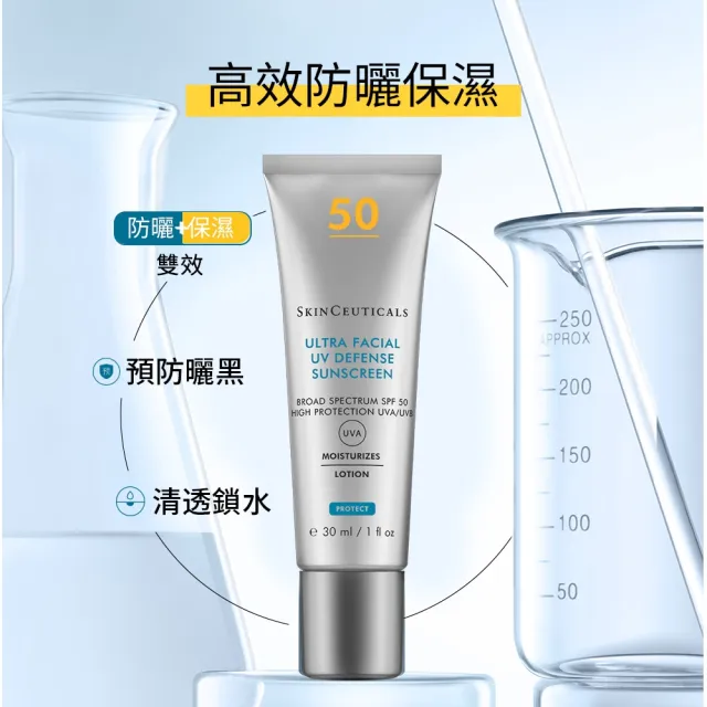 【Skin Ceuticals 修麗可】內外防護★淨膚淡斑發光精華 30ml+極致保濕防曬隔離乳SPF50 PA++++ 30ml(淡斑)