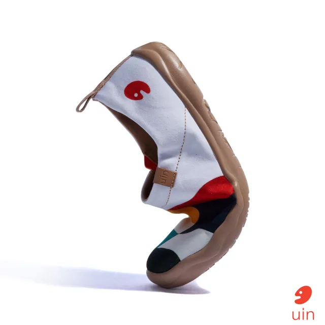 【uin】西班牙原創設計 男鞋 延伸彩繪休閒鞋M1010393(彩繪)