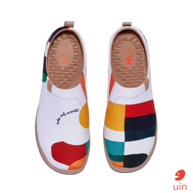 【uin】西班牙原創設計 男鞋 延伸彩繪休閒鞋M1010393(彩繪)