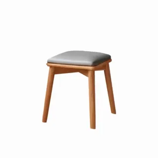 【hoi! 好好生活】小半家具貝殼化妝椅 北歐櫻桃木實木化妝凳