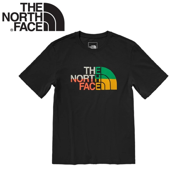 The North Face 男 排汗短T《黑》5AZC/繽紛品牌印花圓領短袖T恤/運動衫(悠遊山水)