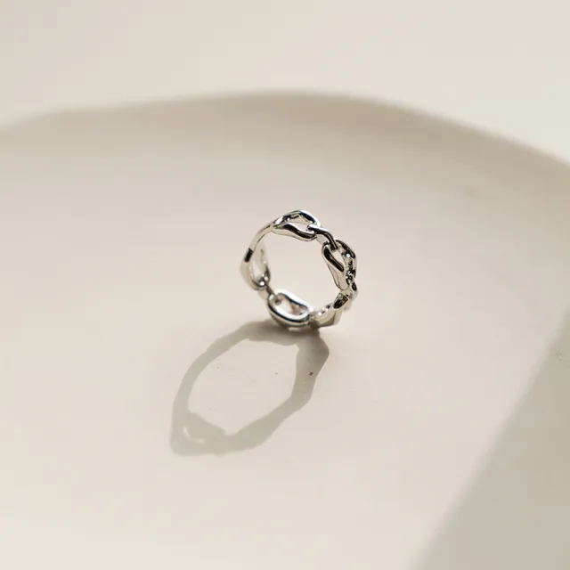 【Queenshop】女裝 正韓 鏤空鎖鏈造型戒指 現+預 07060206