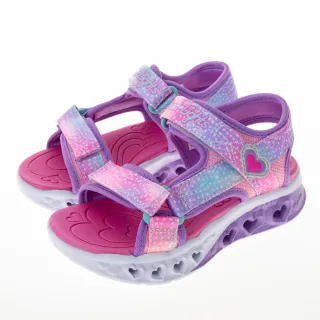 【SKECHERS】女童 涼鞋 拖鞋系列 閃燈鞋 FLUTTER HEARTS SANDAL(303105LPKMT)