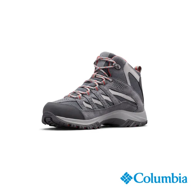 【Columbia 哥倫比亞官方旗艦】女款-CRESTWOOD™Omni-Tech防水高筒登山鞋- 深灰(UBL53710DY  / 2023春夏)