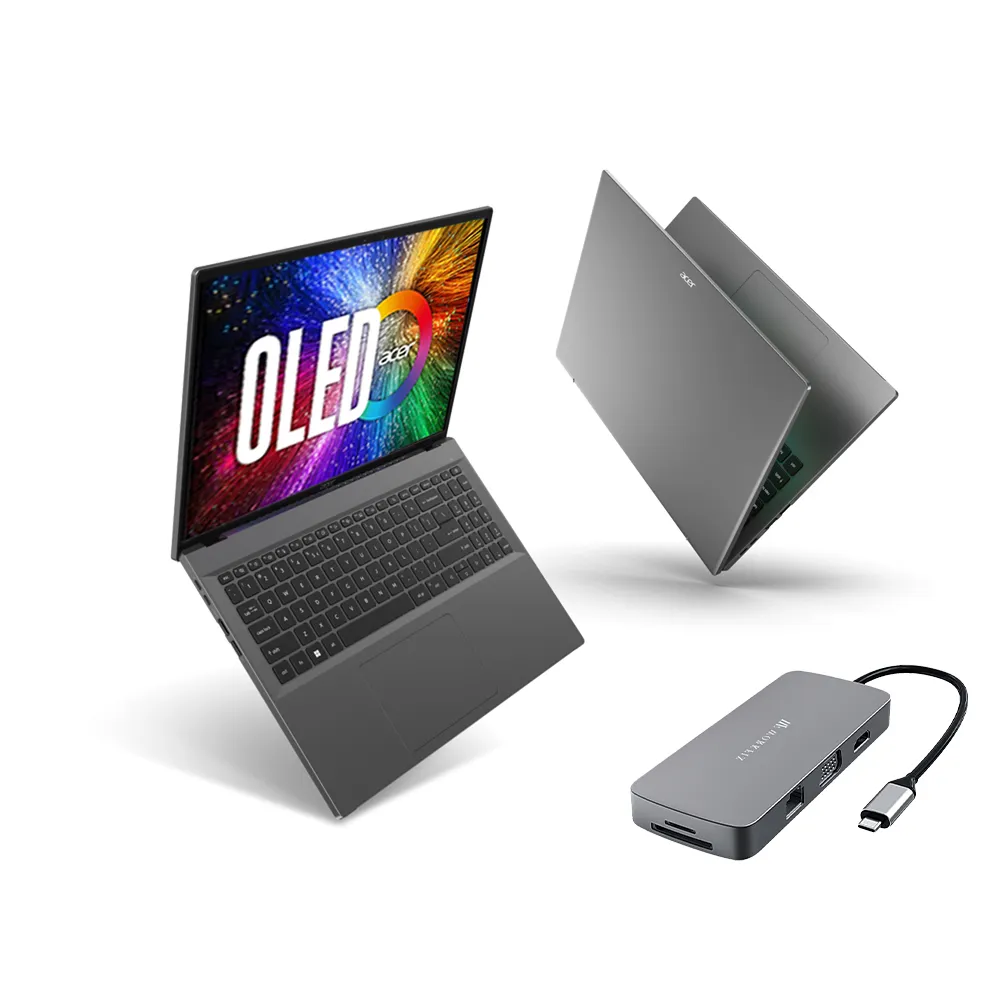 【Acer】集線器組★16吋i5輕薄效能OLED筆電(Swift Go/EVO/SFG16-71-55WZ/i5-13500H/16G/512G/W11)