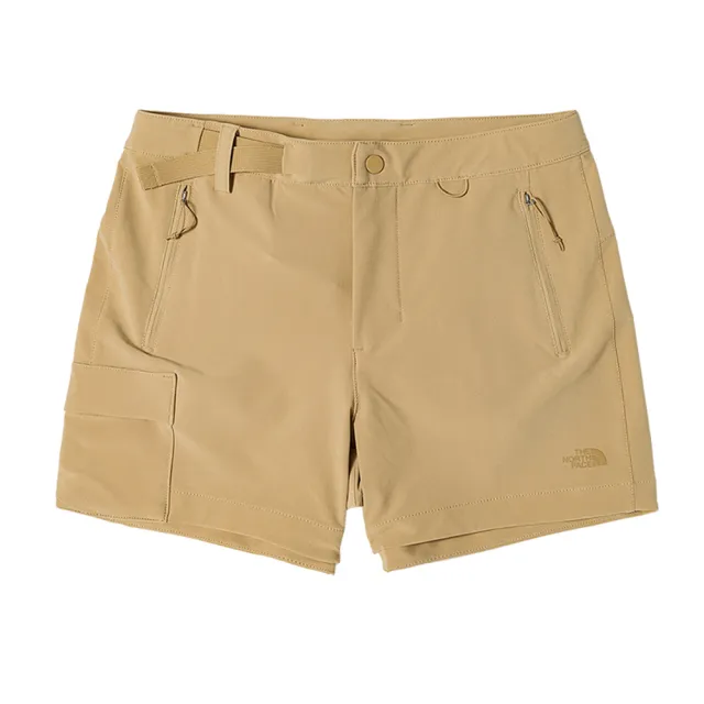 【The North Face】北臉 短褲 女款 運動褲 防潑水 W BRIDGEWAY SHORT 卡其 NF0A81OMLK5