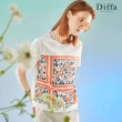 【Diffa】花卉印花針織衫-女