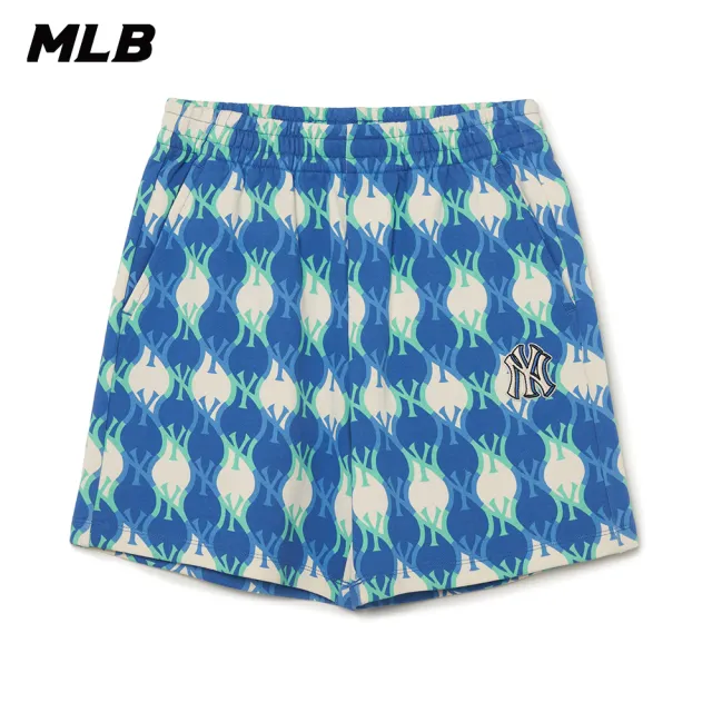 【MLB】運動休閒短褲 MONOGRAM系列 洋基/費城人隊(3ASPM0333-兩色任選)