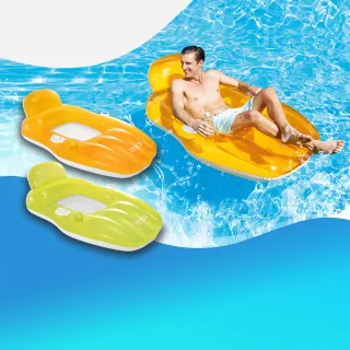 【INTEX】Vencedor 清涼漂浮水上躺椅(游泳池躺椅 充氣游泳躺椅 海灘躺椅-1入 加贈光滑沙灘球*1)
