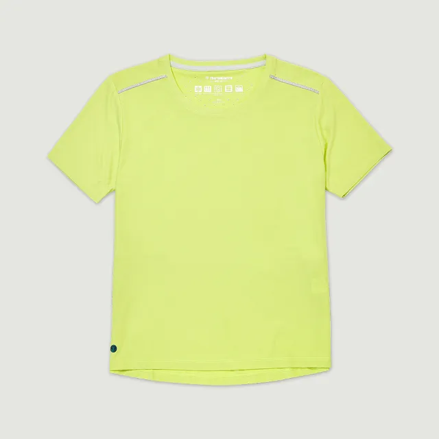 【Hang Ten】女裝-REGULAR FIT涼感鋁片反光吸濕排汗抗臭短袖上衣(綠)