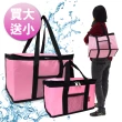 【G+居家】馬卡龍防潑水大容量保溫袋(買大送小優惠組)