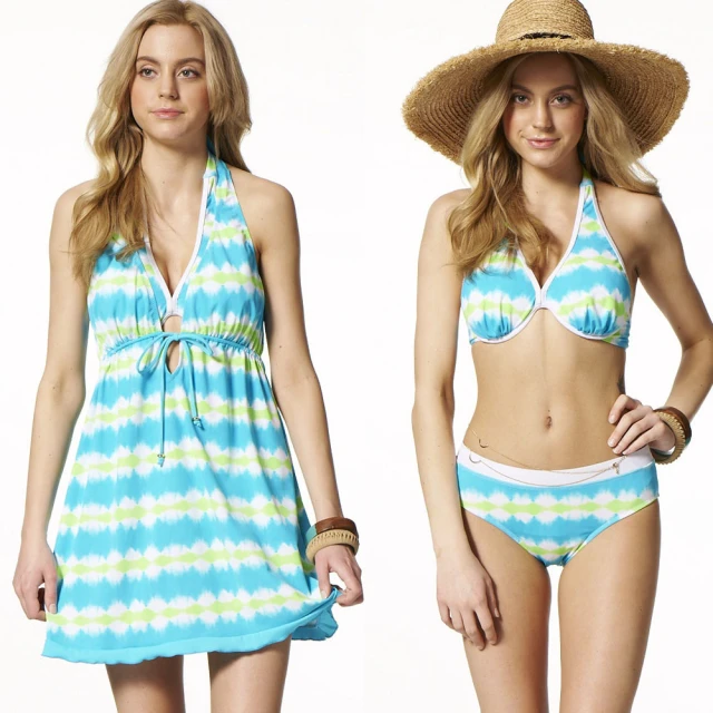 Muses 挖腰高腰比基尼 泳衣罩衫裙 裙裝泳衣 多件式泳衣