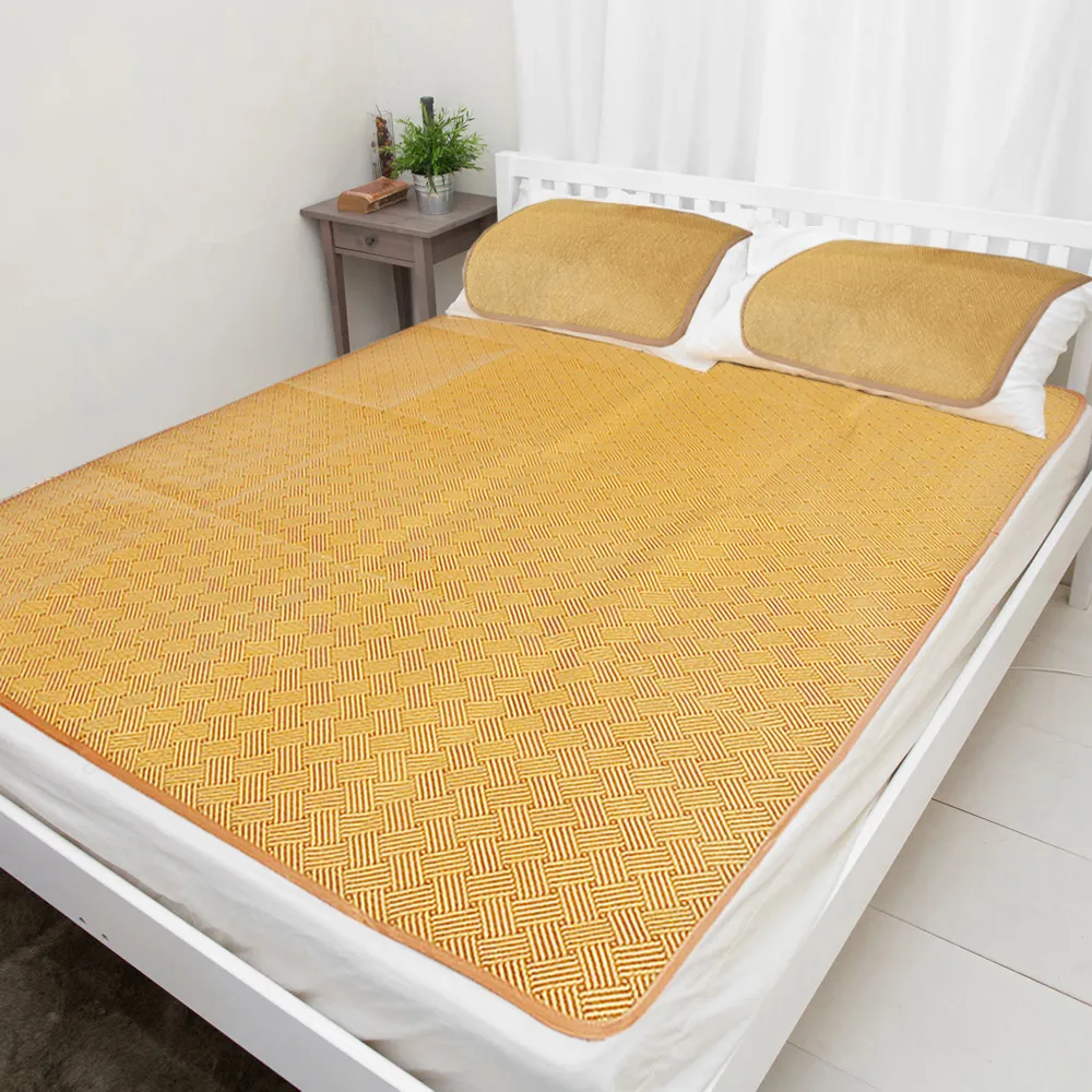 【凱蕾絲帝】單人加大3.5尺涼蓆二件組 一蓆一枕-軟床專用透氣紙纖(台灣製造)