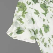 【ILEY 伊蕾】綠植壓褶雪紡上衣(白色；M-XL；1232061445)