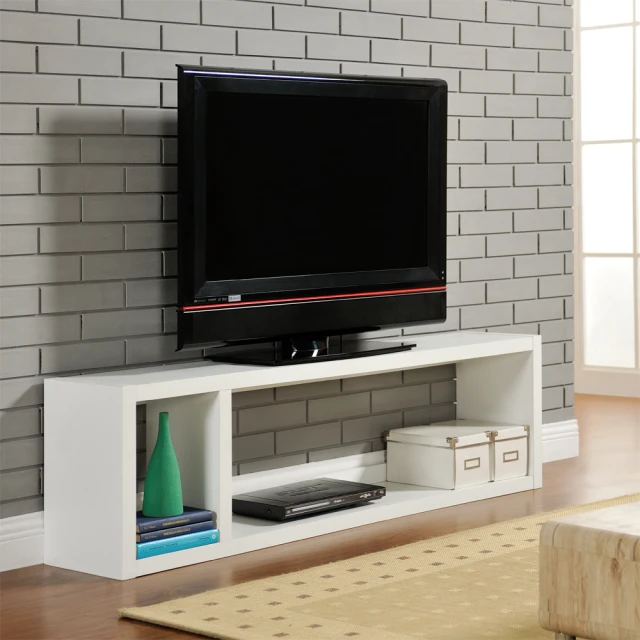 【FUN生活】DIY現代感簡約電視櫃/置物櫃/收納櫃(白色)