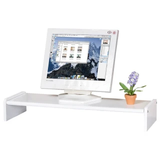 【Homelike】伸縮式桌上型置物架(純白色)