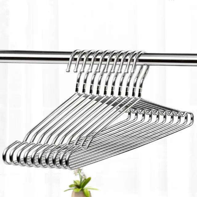 【Easy buy 居家生活】304不銹鋼三角曬衣架-50入42CM(曬衣架 304三角衣架 收納衣架) 