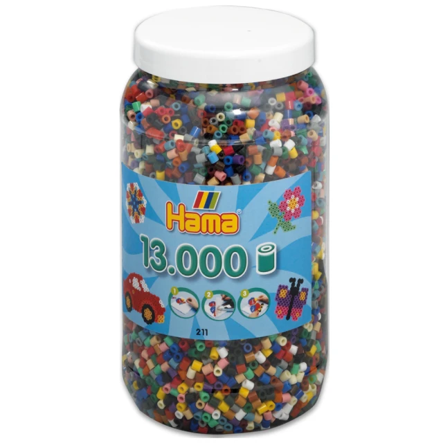 【Hama 拼拼豆豆】13000顆拼豆補充罐(67號經典-22色)