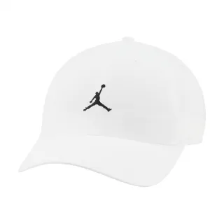 【NIKE 耐吉】帽子 Jordan Jumpman Heritage86 男女款 白 可調整 棒球帽 老帽 喬丹(DC3673-100)