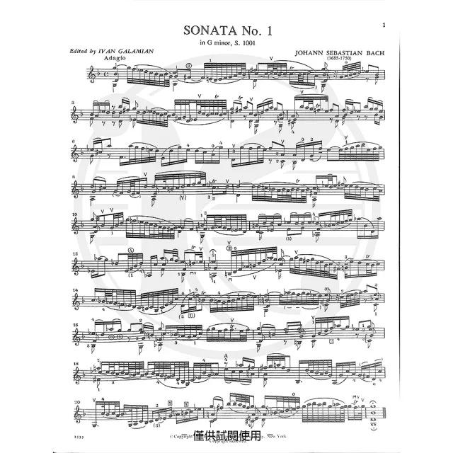 【Kaiyi Music 凱翊音樂】巴哈六首小提琴獨奏的奏鳴曲 S.1001-1006 Bach Six Sonatas and Partitas