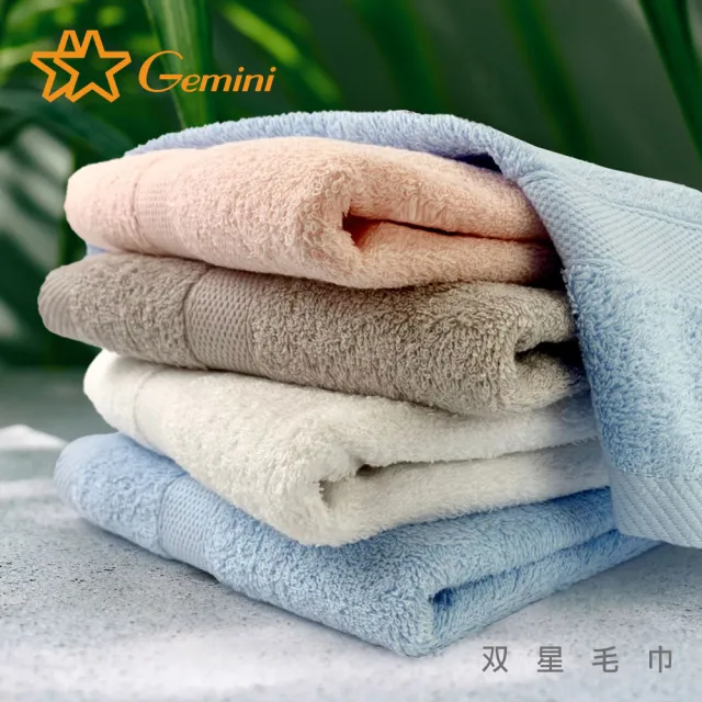 【Gemini 雙星】官方直營 素色菱格緞檔抗菌系列(毛巾超值二入組)