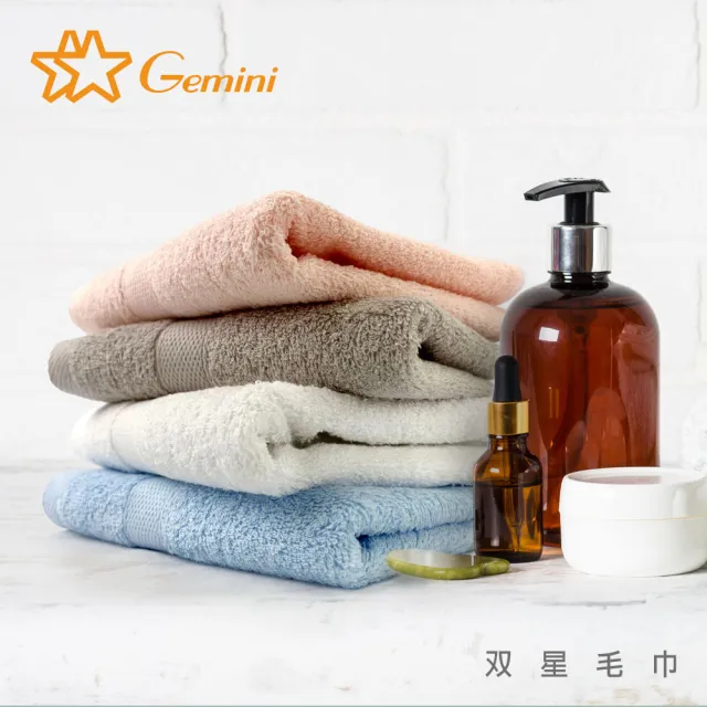 【Gemini 雙星】官方直營 素色菱格緞檔抗菌系列(毛巾超值二入組)