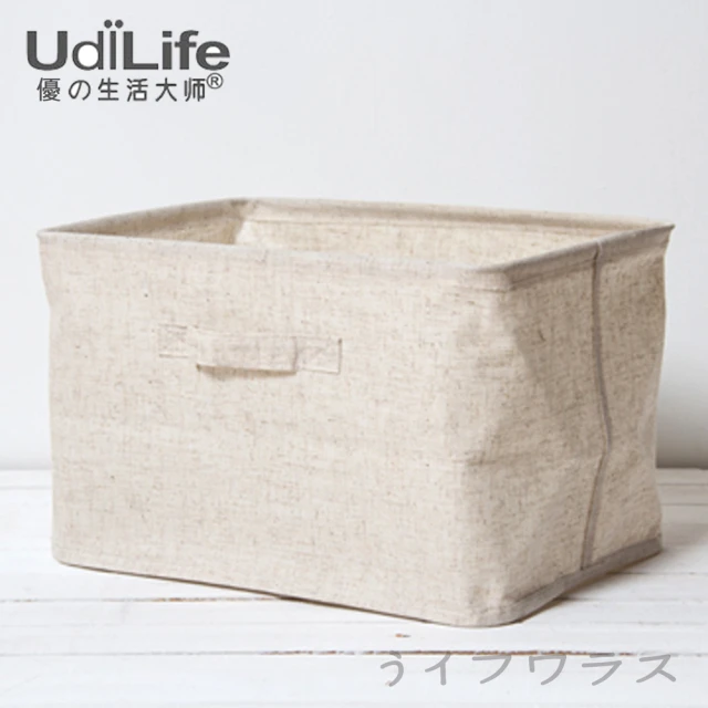 【UdiLife】森/棉麻收納盒/大-3入組