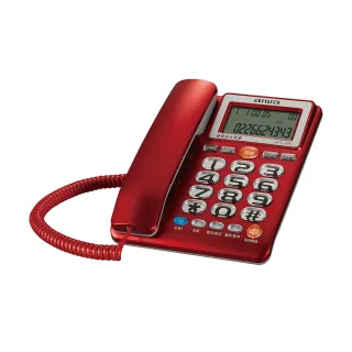 【AIWA 愛華】大字鍵有線電話ALT-890(來電報號/助聽功能/老人機)