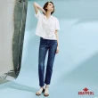 【BRAPPERS】女款 玉石丹寧系列-wonder jade中腰彈性小直筒褲(深藍)