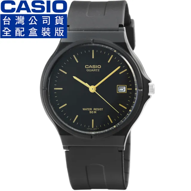 【CASIO】卡西歐薄型日誌石英錶-黑(MW-59-1E 台灣公司貨全配盒裝)