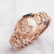【Michael Kors】MK 羅馬假期三眼計時手錶-玫瑰金 母親節禮物(MK5799)