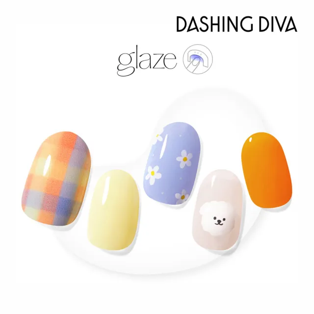 即期品【DASHING DIVA】glaze凝膠美甲貼_小花與狗(241101)