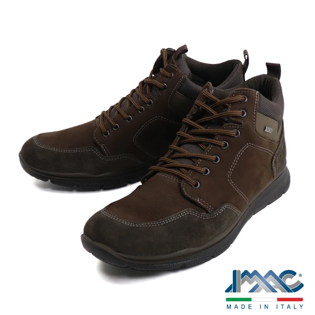 IMAC 義大利原廠超輕量氣墊綁帶休閒皮鞋 黑色(65007