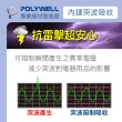 【POLYWELL】一體式電源插座延長線 /3切3座 /12尺