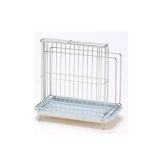 【真心良品】皇家拿鐵不鏽鋼刀具砧板瀝水收納架(1入)