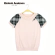 【Kinloch Anderson】短袖針織上衣 可愛花領KA織標格紋袖針織T恤 KA108900810  金安德森女裝(粉紅)