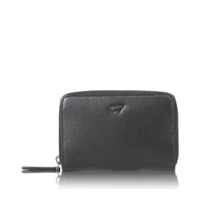 【BRAUN BUFFEL 德國小金牛】台灣總代理 路西奧 拉鍊零錢包-黑色(BF399-161-BK)