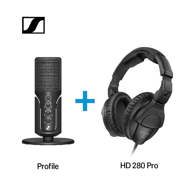 【SENNHEISER】Profile USB 電容式麥克風+ HD 280 PRO 專業型監聽耳機