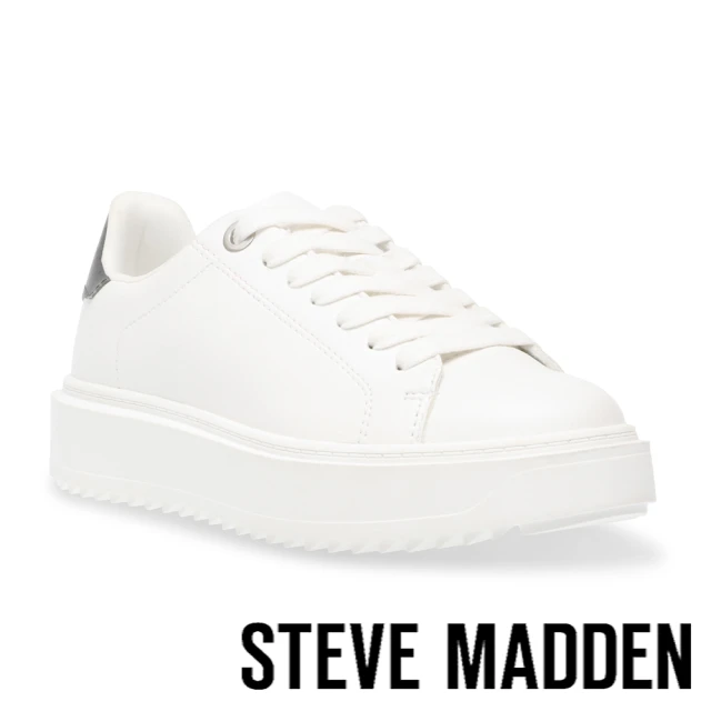 【STEVE MADDEN】CATCHER 素面休閒平底板鞋(白色)
